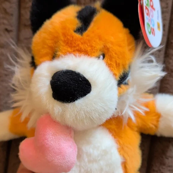 Target Orange and White Plush with Pink Heart - Picture 4 of 6